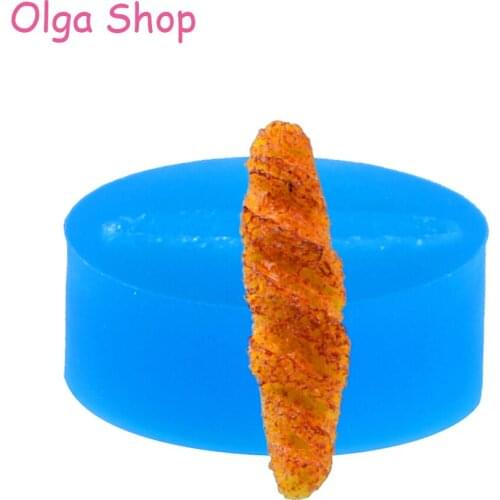 GYL258 25.9mm French Baguette Silicone Mold Bread Mold Candy Chocolate Polymer Clay Resin Jewelry Making Pendant Necklace