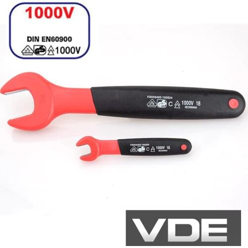 1000V high voltage Insulated open ended wrench IEC60900 VDE certification Insulation open end Spanners handle tools