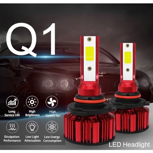 2 Pcs Q1 HB4 9006 HB3 9005 H10 H8 120W COB LED Car Headlight Kit H9 H11 H4 9003 HB2 H7 12000LM 6000K LED Car Bulbs