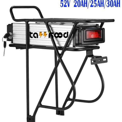 52V 25AH 20ah 30ah electric bike lithium battery 48V 1500w rear rack Bicycle Batteries Bicycle Batteries for Bafang 500W 750W