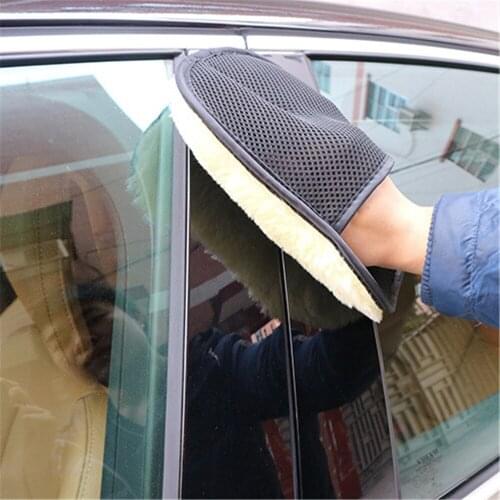 Microfiber Wool Soft Auto Car Washing Glove Cleaning Car Cleaning glove Motorcycle Washer Care Car paint Wash care tools