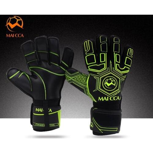 Men Kids Football Gloves Childrens Professional Soccer Goalkeeper Gloves Football Team Training Latex With Finger Guard Thick