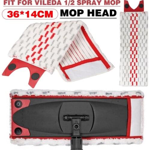 1pc Microfiber Mop Head Pad Replacement Fit For Vileda 1/2 Spray Mop 36*14cm Household Cleaning Tools Accessories