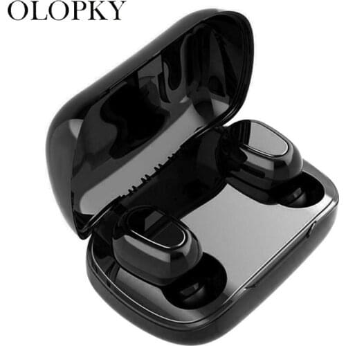 TWS Wireless Headset Bluetooth 5.0 HD Call Headset Stereo Headset With Charging Box For Gym Running, Heavy Bass, Black And White