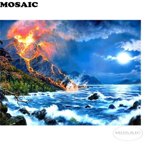 Newest,5d diy diamond painting cross stitch,rhinestones crystal diamond embroidery mosaic needlework sea view wall art B122