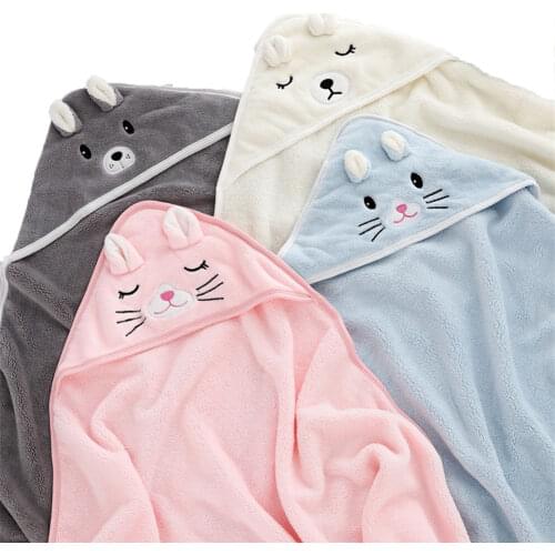 Toddler Baby Hooded Towels Newborn Kids Bathrobe Super Soft Bath Towel Blanket Warm Sleeping Swaddle Wrap for Infant Boys Girls
