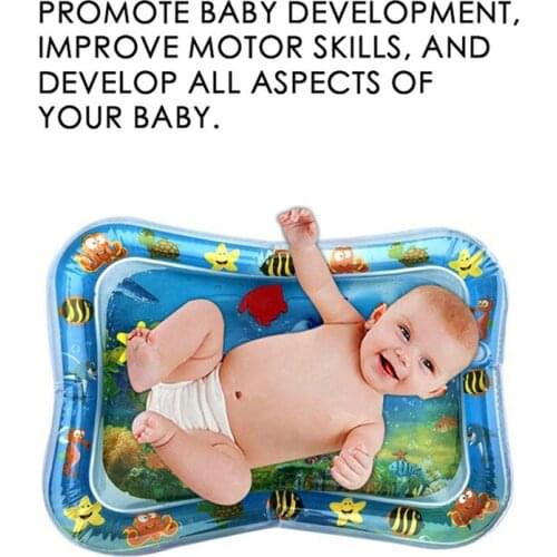 Portable Inflatable Water Mat Lovely Marine Life Patterns Foldable Waterproof Cushion Great Gifts for Children Toddler JS22