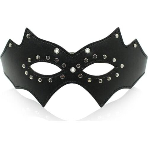 Leather Blindfold Face Mask Adult Games Cosplay BDSM Bondage Restraints Slave Fetish Sex Toys For Couples Erotic BDSM tools