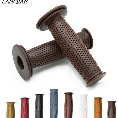 7/8''22MM Motorcycle Handlebar Grips Retro Hand Bar For TRIUMRH 675 CALLE STREET TRIPLE R RX AMERICA LT BONNEVILLE SE T100 Black