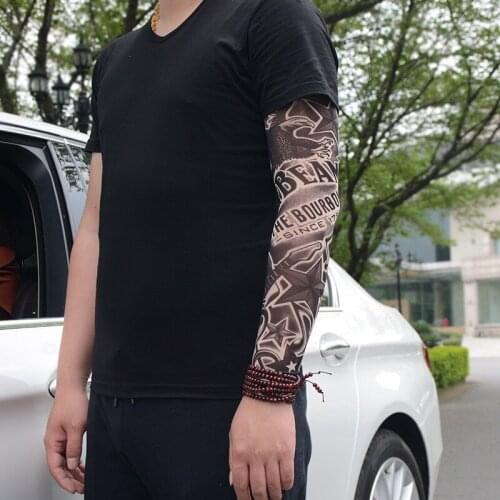 1PC 3D Tattoo Cycling SleevesPrinted Arm Warmer UV Protection MTB Bike Bicycle Sleeves Arm Protection Ridding Sleeves Outdoor