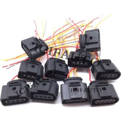 Ignition Coils Connector Ignition Coil Plug For Audi A4 A6 A8 RS4 RS6 TT Volkswagen Passat Beetle Eos Jetta Golf 1J0973724