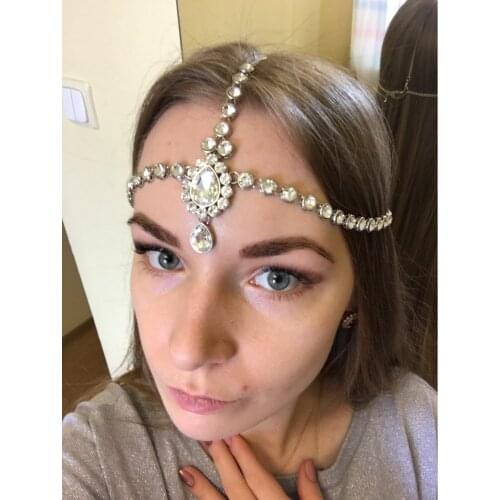 Handmade Kundan stones hair chain head chain head jewellery