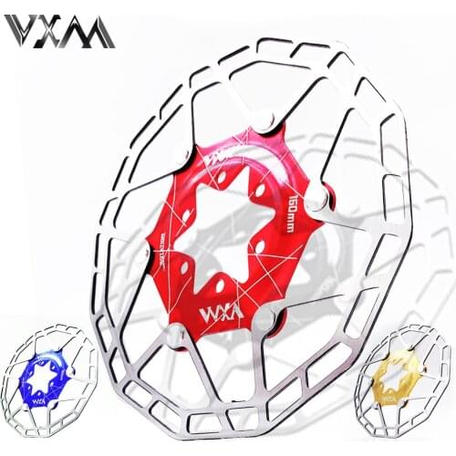 VXM 1 pc MTB Road Bicycle Disc Brake Cooling Floating Rotor 160mm 6 bolts Rotor MTB disc brake pad for MTB bicycle ultralight