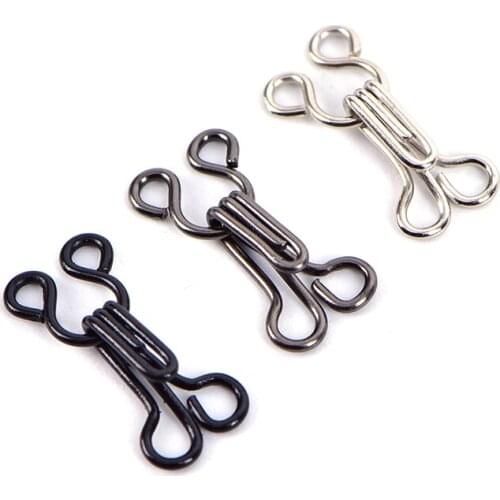 50pcs Sewing Hooks And Eyes Closure Eye Sewing Closure For Bra Coat Jacket 1.2cm X 0.7cm Sewing Accessories