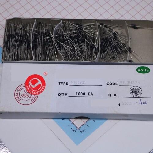 100PCS/LOT SR160 1A 100V DO-41 Original and New