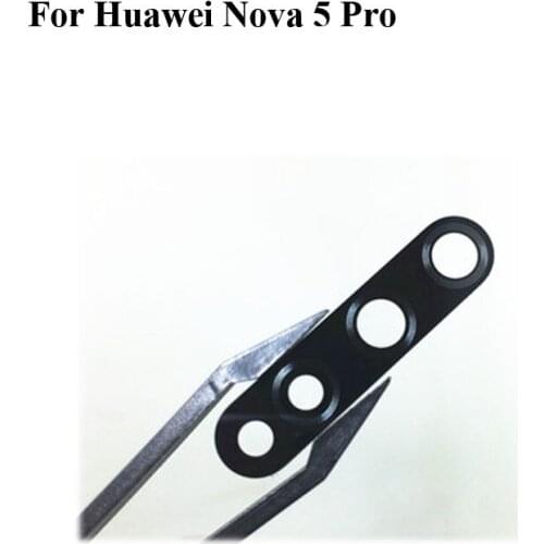 2PCS New For Huawei Nova 5 Pro Replacement back rear camera lens glass original Nova5 pro 5Pro glass lens With Sticker