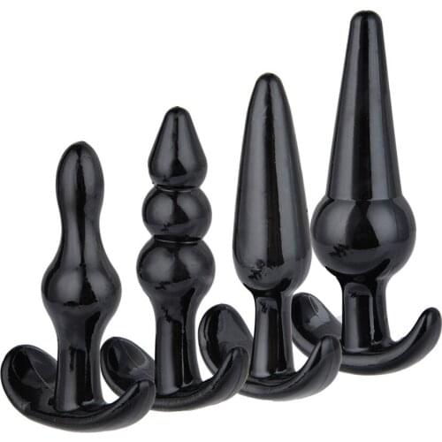 4 Pcs Silicone Anal Sex Toys Anal Plug Dildo Butt Plug Massager Anus Erotic Toys Masturbator Adult Sex Products for Men Women