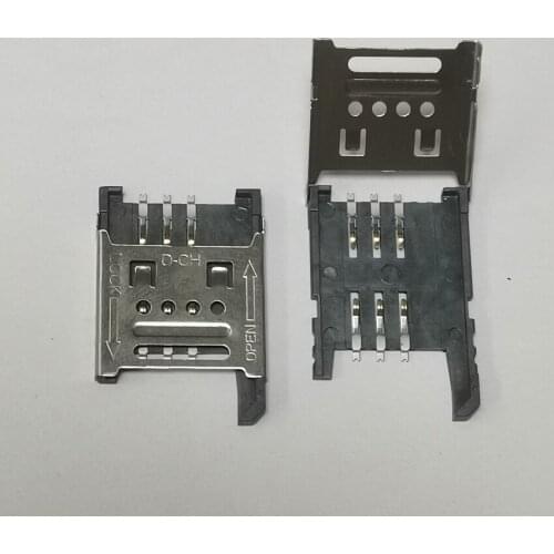 50PCS/Lot Micro SIM Card Holder Socket Connector 6P Clamshell-Type