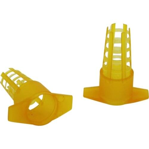 50 Pcs Beekeeping Equipment Yellow Plastic Bee Queen Cage Protective Cover Beekeeping Tools Cell Protector Cages Beekeeping Tool