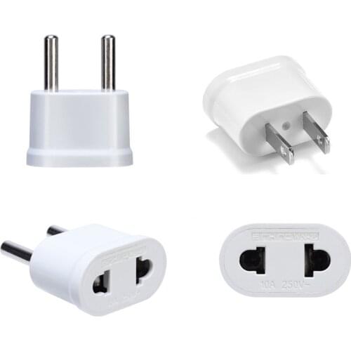 US To EU European Plug Adapter EU To US American AC Travel Power Adapter Converter Electrical Power Charger Sockets Outlet