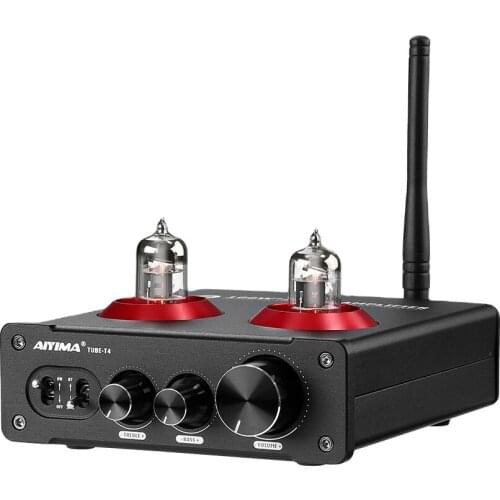 AIYIMA T4 Wireless 5.1 Tube Amplifiers 100W 6J1 Tube Bile Preamp Stereo Power Amplifier Audio Sound Amp For Home Passive Speaker