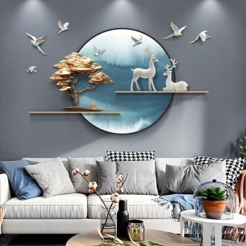 Living Room decoration accessories Light luxury wall hanging Home decoration wall Room decor aesthetic New Chinese 3D Home decor