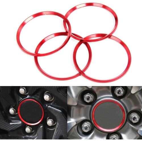 BBQ@FUKA 4x Car Wheel Center Hub Ring Decorator Cover Trim Sticker Fit For Honda Civic 2016-2017