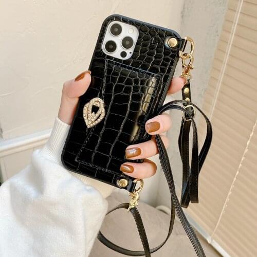 Snake Neck Strap Case For Samsung Galaxy A51 A71 A81 A91 Note 20 10 9 S20 Ultra S10 E S9 S8 S7 Plus A01 A11 A31 A41 Wallet Cover