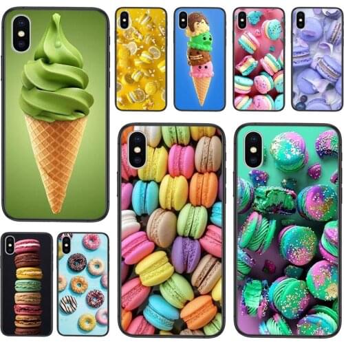 Launch for Huawei Honor V40 10X Lite Case Honor 8x 9s 10 20 Lite 10i 20i 30 9A 8X Dessert Ice Cream Macaron Food Soft TPU Phone