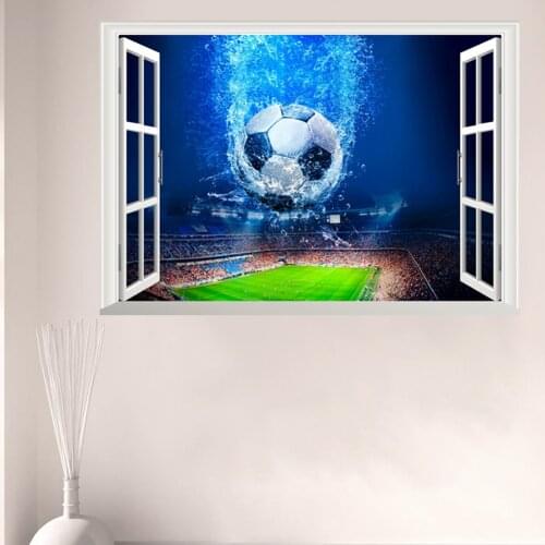 Championship football wall stickers for kids baby rooms bedroom home decoration mural poster football sticker art decals