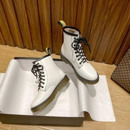 Kids Ankle Boots Lace Up Buckle Strap Platform Martin Autumn Winter Biker Boots Leather Waterproof Warm Children Women Boots