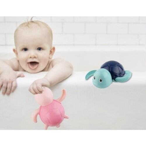 Baby Floating Bath Thermometer Infant Swim Turtle Clockwork Kids Beach Bath Toys G2AE