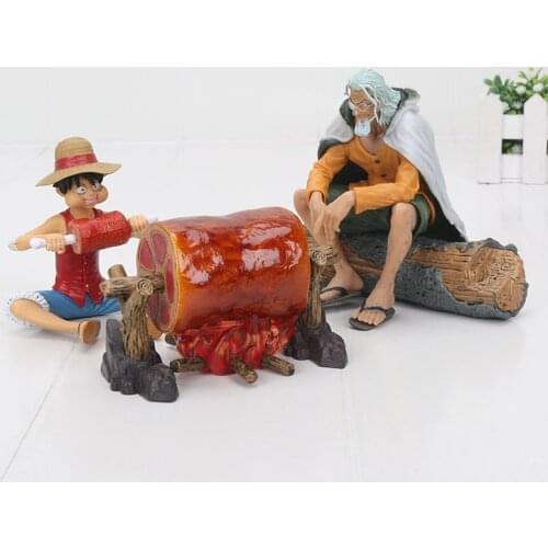 9-12cm One Piece Luffy & Rayleigh Action Figure Scene Ver. Creaor X Creator PVC Action Figure Collection Toys