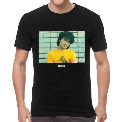 Viktor Tsoi Kino T-shirt Men Streetwear T Shirt Short Sleeve Cotton Russian Rock Band Legend Tshirt Urban Tee Top