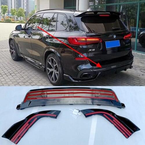 G05 ABS Gloss Black 3Pcs/set Car Rear Bumper Diffuser Lip for BMW X5 G05 2019 2020 2021 2022