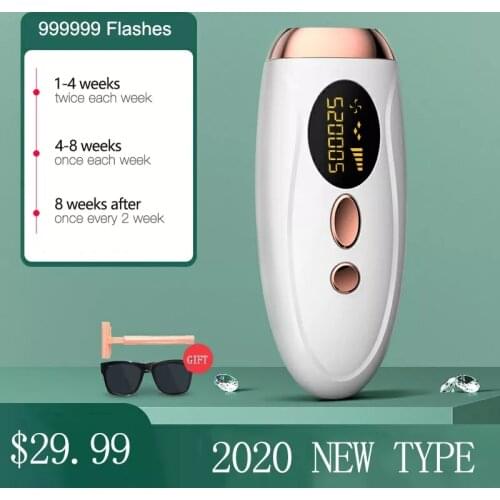 IPL Hair Removal Professional Permanent Laser Epilator For Women 999999 Flash LCD Display Bikini Ipl Laser Hair Removal Machine