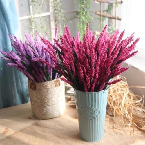 Artificial flowers 12-Heads PE Lavender fake flowers Floral Office Home Wedding Bouquet Hydrangea Decorations drop ship 2021 NEW