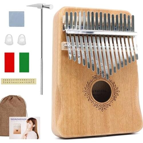 Kalimba 17 Keys Thumb Piano High Quality Wood Mahogany Mbira Body Musical Instruments Kalimba Piano Creative Music Box