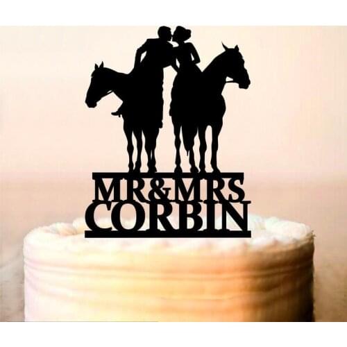 Country Wedding cake topper,Cowboy Topper, Bride and Groom with horse cake topper,horse cake topper, Cowboy with Lasso, wild wes