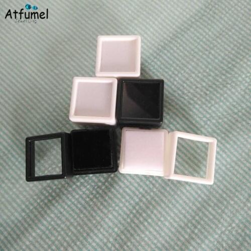 10Pcs Diamond Jewelry Box Zircon Organizer Soft Sponge DIY Weeding Diamond Ring Gem Case Gemstone Storage Stone Gift Box
