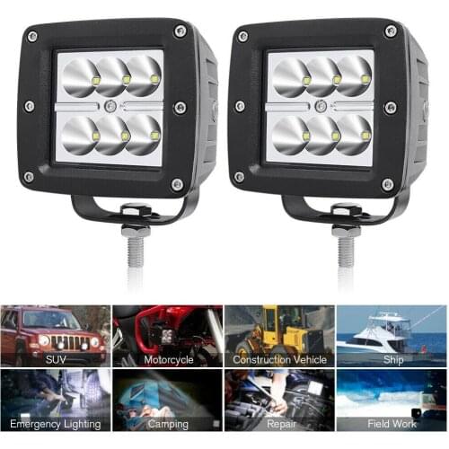 Krator 2PCS High Power 36W White 6500k LED Work Light Driving Fog Lamp Car Truck SUV OffRoad Spotlight DC12/24V Waterproof