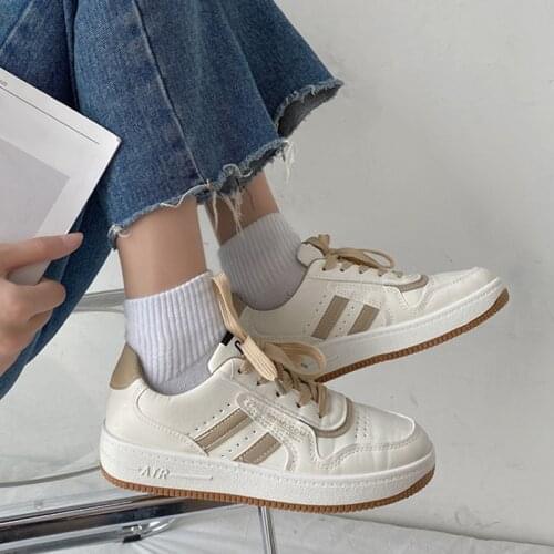 Women Sneakers Womens Lace Up Vulcanized White Shoes Fashion Mesh Breathable Casual Walking Running Females Shoes For Couples