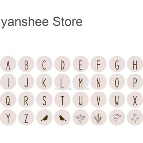 Round wood chip with sling, baby room and childrens room, tyro card poster, home decoration, 32 pieces, r9ca