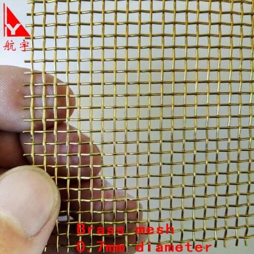 Brass woven wire mesh yellow metal mesh 8 mesh per inch 2.48 mm hole size for screen decoration anti-static