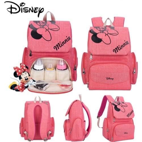 Disney Cartoon Diaper Bag Backpack Stroller Bag Travel Maternity Nappy Bag Large Capacity Nursing Bag For Baby Care Free Hook