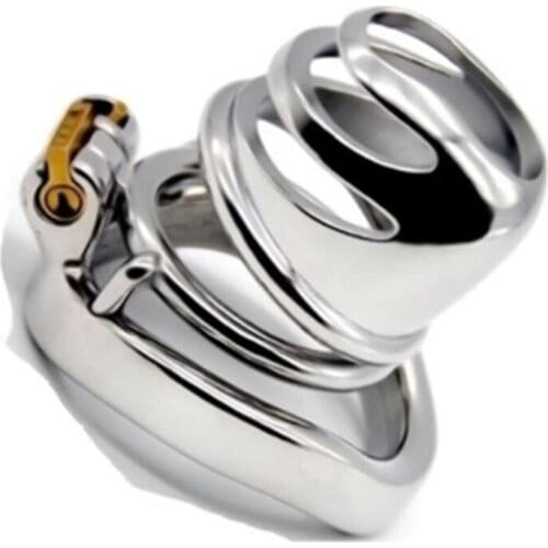 2020 New Style Male Chastity Device Restraint Penis Ring Closed Chastity Cage Cockrings Adult Products Sex Toys for Men G259A
