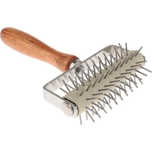 Stainless Steel Dough Docker Rolling Docker Pizza Wheel Cutter Pastry Cookie Bread Pie Hole Roller Bakeware