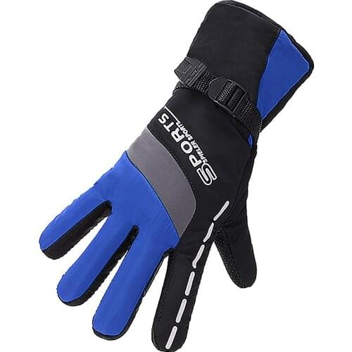 NEW Motorcycle Gloves Long Stitching Printing Reflective Warm Against Cold Anti-Skid Riding Touchable Gloves Cycling Ski Gloves