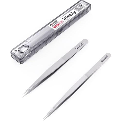 Qianli iNeezy Tweezers Ultra Fine Hand Polished Non-Magnetic Stainless Tweezer 0.1mm BGA Motherboard Micro Jump Repair Forceps
