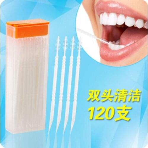 Portable Double Plastic Toothpicks 6 Pcs/LotCreative Dental Toothpicks Cleaning Interdental Brush